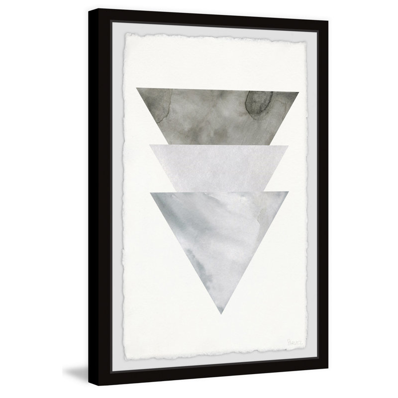 " Grayed Triangles " by Parvez Taj, 45" H x 30" W x 1.5" D