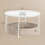 Table ronde avec panier en tissu-1214220503