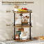 Support à épices rotatif à trois niveaux - convient pour l'armoire, le comptoir de cuisine et le rangement pour garde-manger. Brun