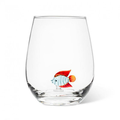 Fish Stemless Wine Glass
