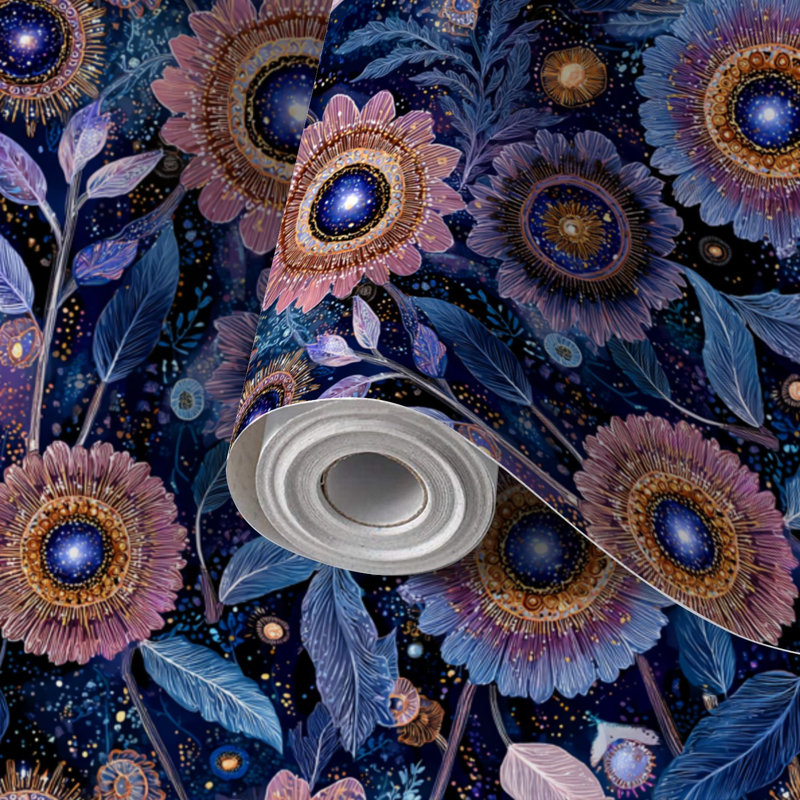 Papier peint auto-adhésif Peler and Stick Magical Galaxy Blossom, L 117,6 po x l 17,5 po