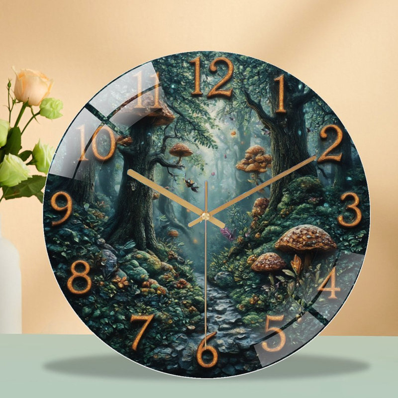 Horloge murale encadrée en bois
