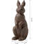 Statue de jardin en forme de lapin, 22,75 po, bronze