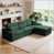 Chenille vert foncé