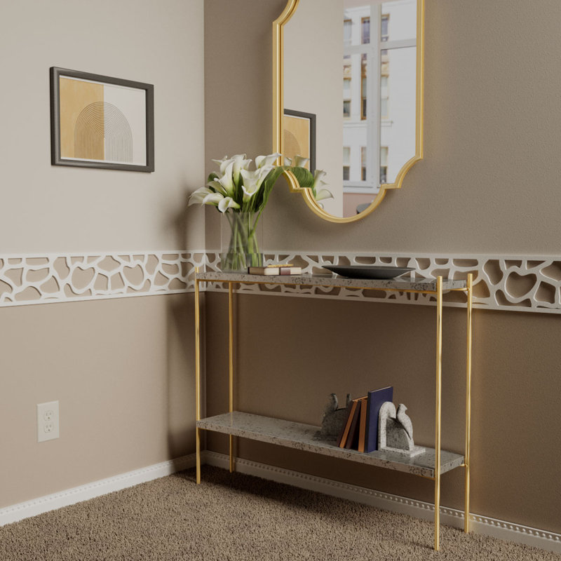 46 5/8"W x 8"H x 3/8"T Rochester Fretwork Moulding, Architectural Grade PVC, 8" H x 46.63" W x 0.38" D