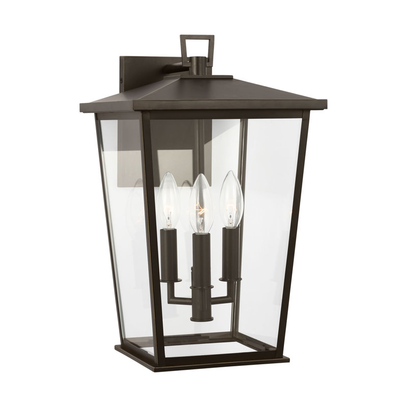 Grande lanterne Linton de Génération Éclairage , Bronze Antique, 3, H 20,25 po x l 9,75 po x P 10,625 po
