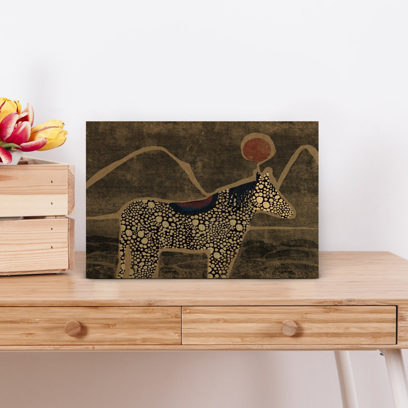 Reproduction d'art mural cheval rouge, 12" H x 18" W