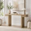 Console extra large plaquée en bois véritable-1828634224