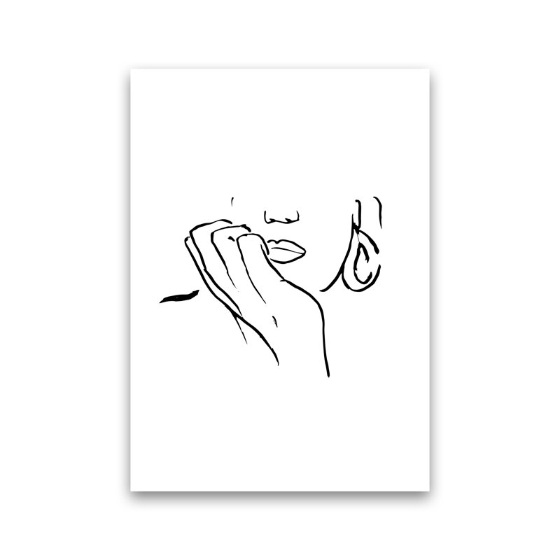 Face Hands Sketch 1 by Planeta444 - Print, 42cm H x 29.7cm W x 4cm D, No Framed