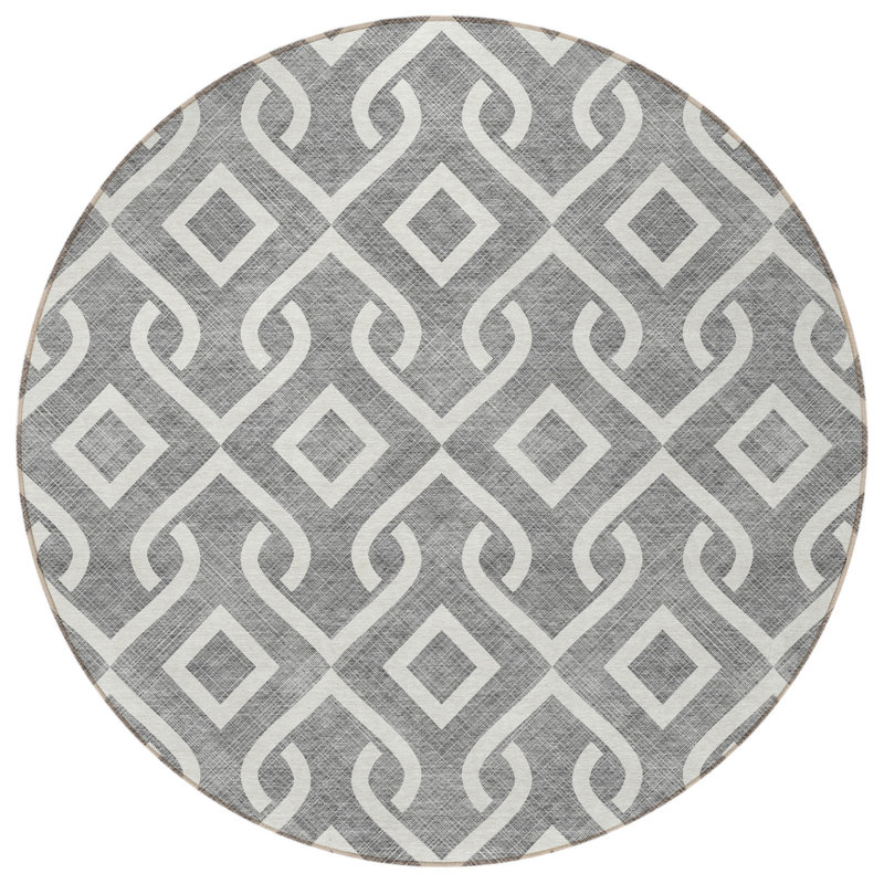 Tapis rond ivoire 8 po
