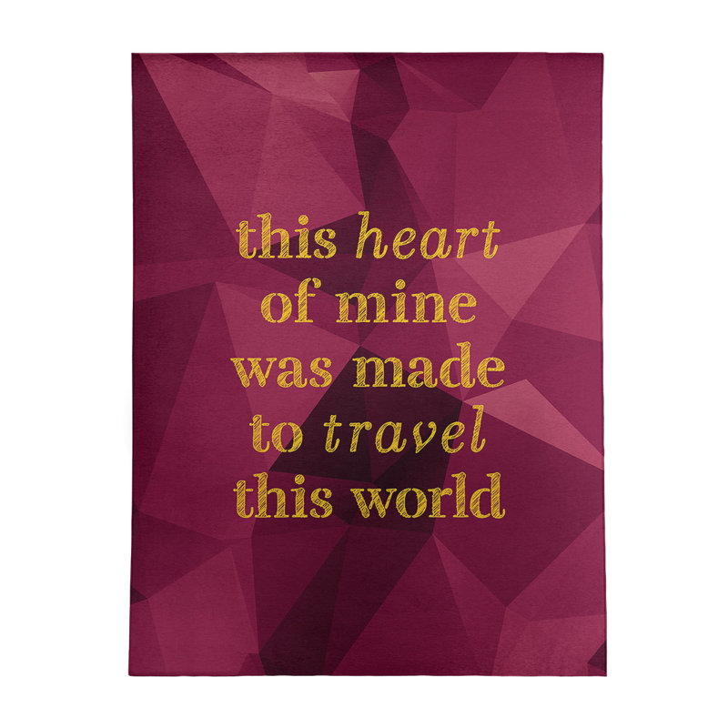 Tapis en polyester en simili-citation pierre de voyage love, Rectangle 9 pi x 12 pi