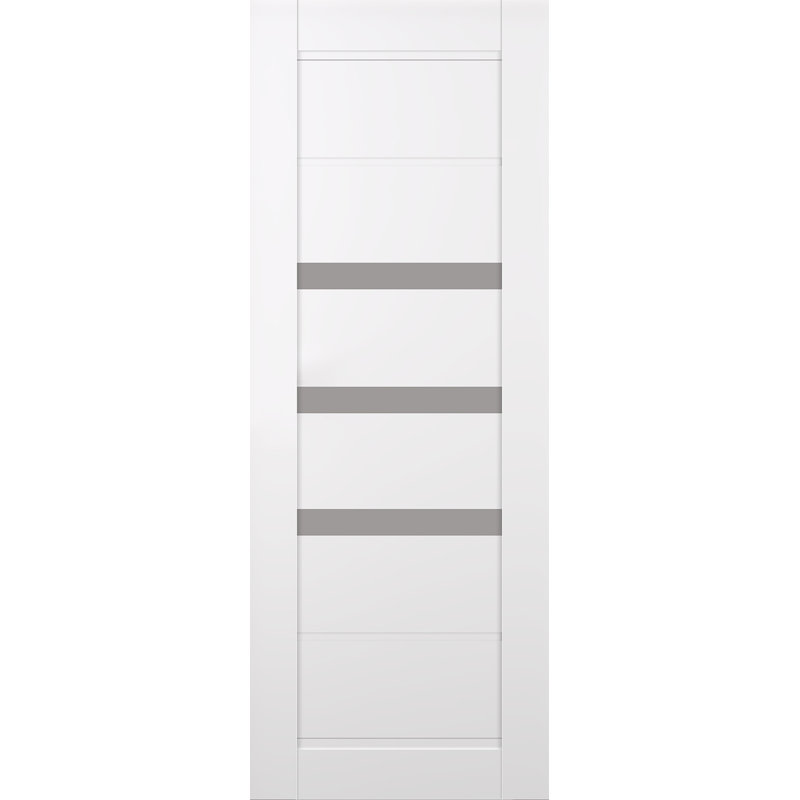 Panneau de porte standard préfini en bois manufacturé Rita, 31,75 po x 79,37 po, Blanc
