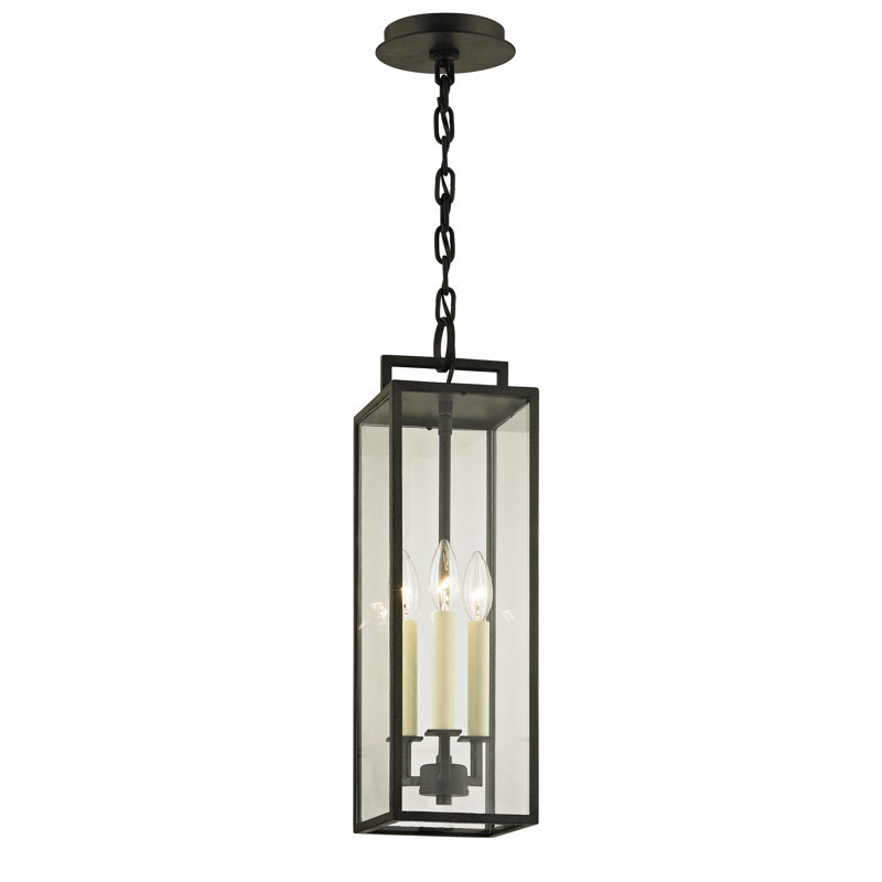 Beckham 3 - Light Outdoor Hanging Lantern, Forged Iron
