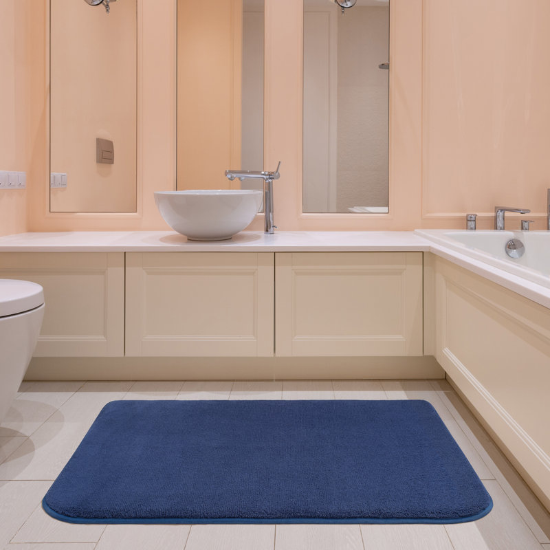 Tapis pour salle de bain en mousse 32 pouces Hillsdale, Marine