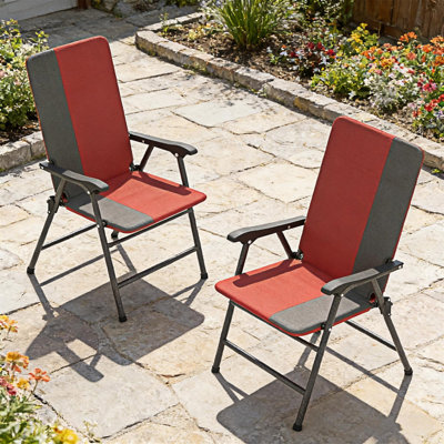 Outdoor Patio Chairs Folding Camping Chairs Set of 2