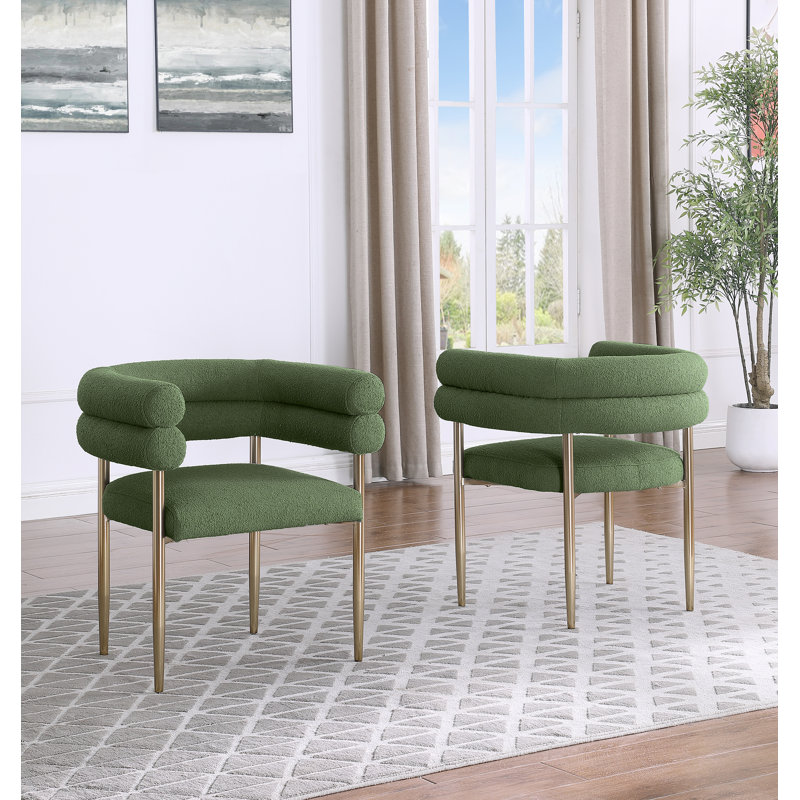 Chaise d'appoint Chousein Boucle, Vert