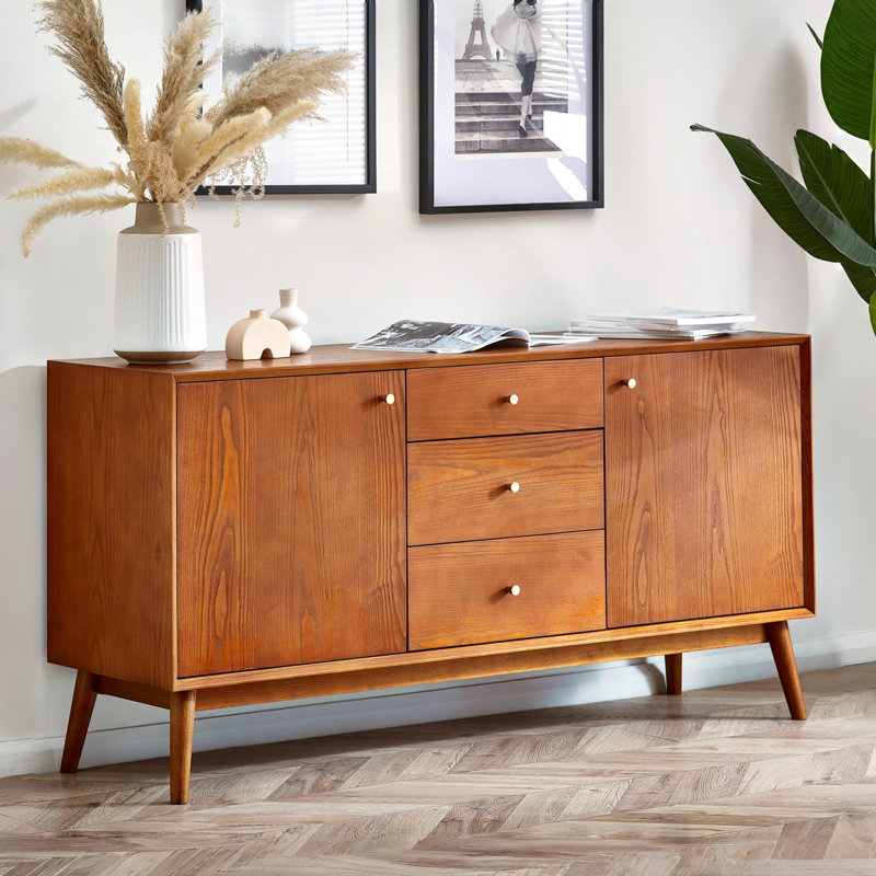 Tibbie 150 Cm Wide 3 Drawer Manufactured Wood Sideboard