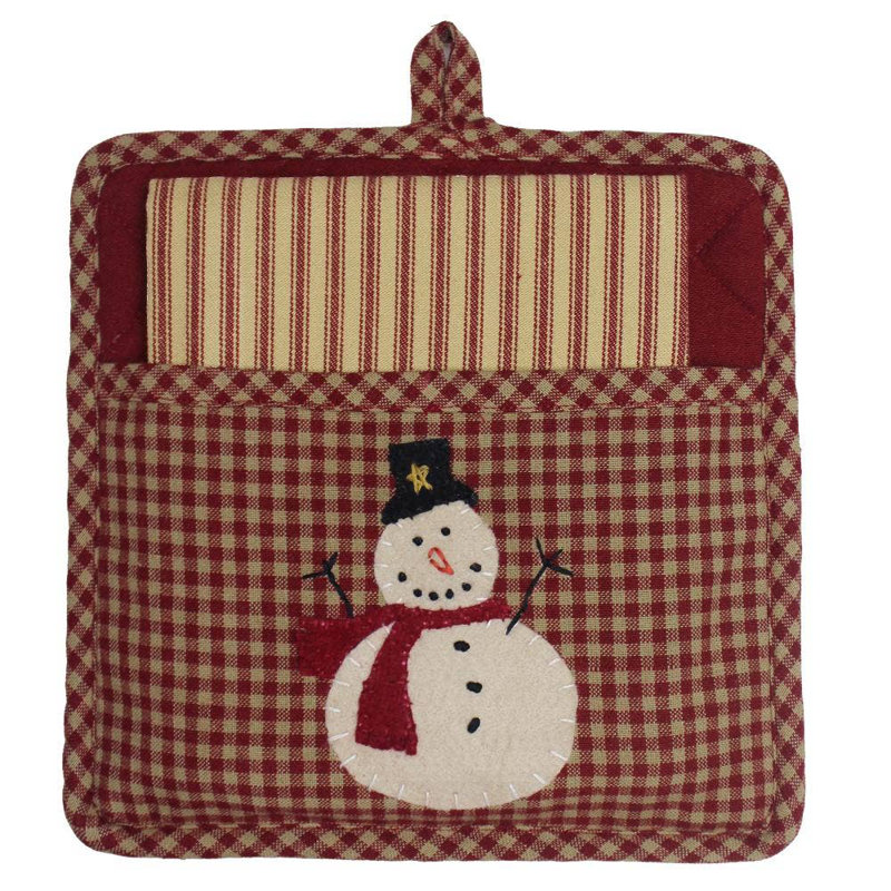 C Snowberry Pocket Potholder Set