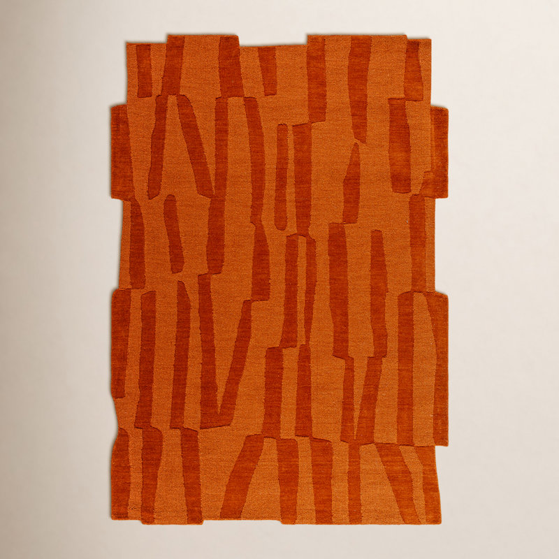 Loretto Hand Loomed Wool Abstract Indoor Rug, Novelty 8' x 10'