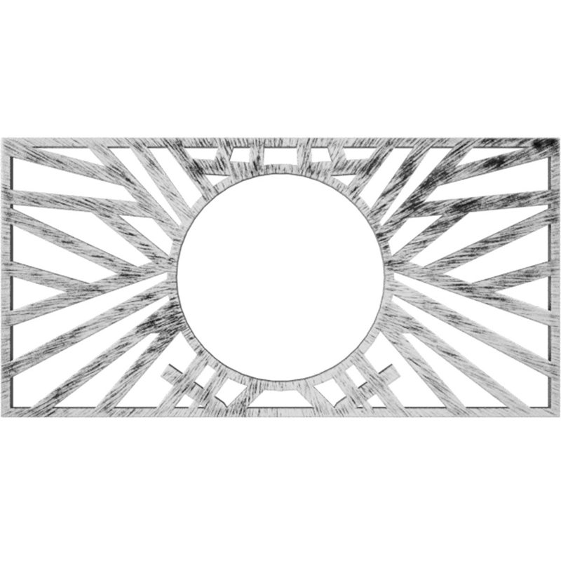 H 16 po x l 8 po x P 5 7/8 po x P 1/2 po Médaillon de plafond architectural en PVC de qualité architecturale, étain antique