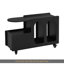 Table de bout mobile avec roues verrouillables, table d'appoint de style crème avec tiroir de rangement, table de chevet étroite de 11,8 pouces avec rangement multicouche, salon, noir-390977302