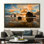 «Haystack Rock Oregon Coast», art mural Cannon Beach - vue sur ciel et mer