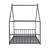 Twin Size Metal House Bed, Black-16233150