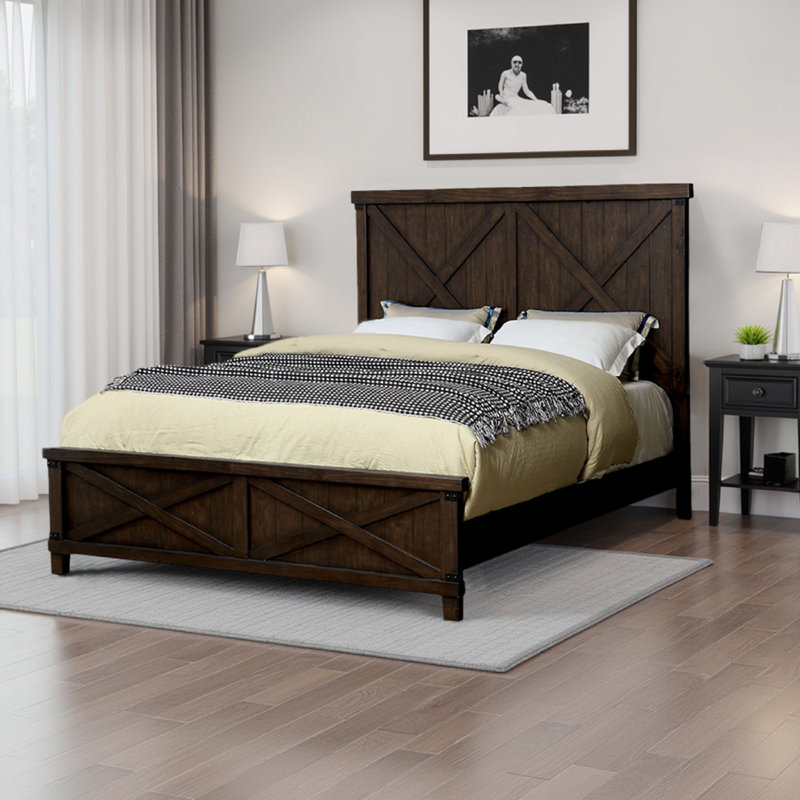 Lit plateforme en bois massif Drishya