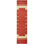 Hand Knotted Wool Striped Area Rug in Red/Beige
