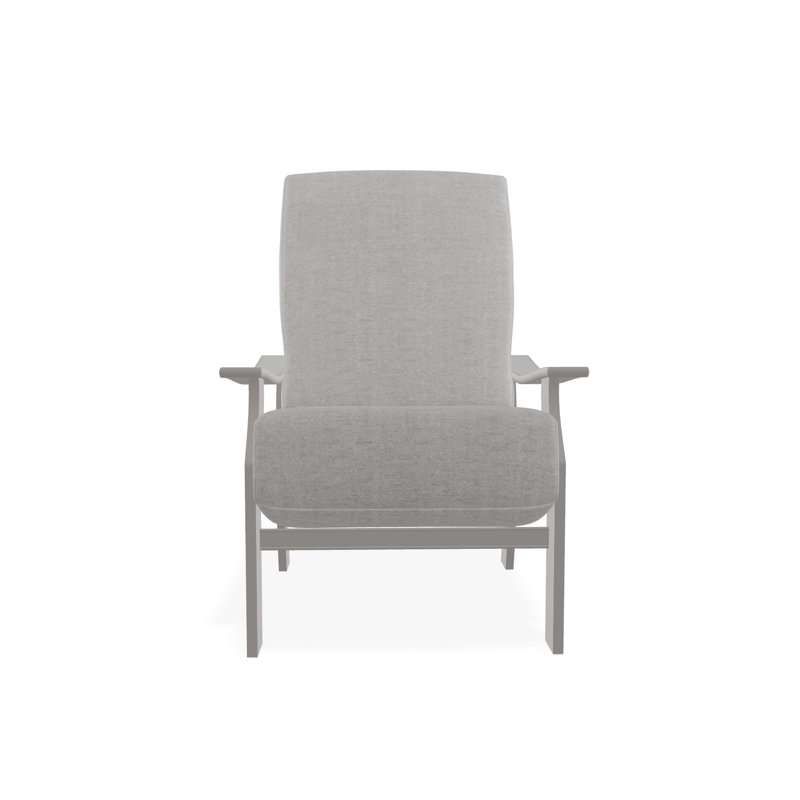 St. Catherine Marine Grade Polymer Deep Seating Cushion Arm Chair, Dreamscape Seaglass, Warm Gray