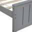 Lit plateforme en bois simple, gris