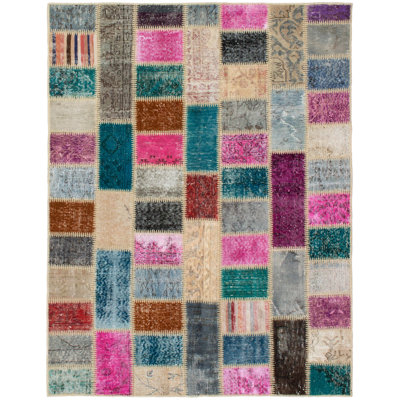 Tapis de bois one-of-kind-noué la 2010 kosak vert/gris/beige 5 pi 2 po x 6 pi en laine de 8 po Bridgit
