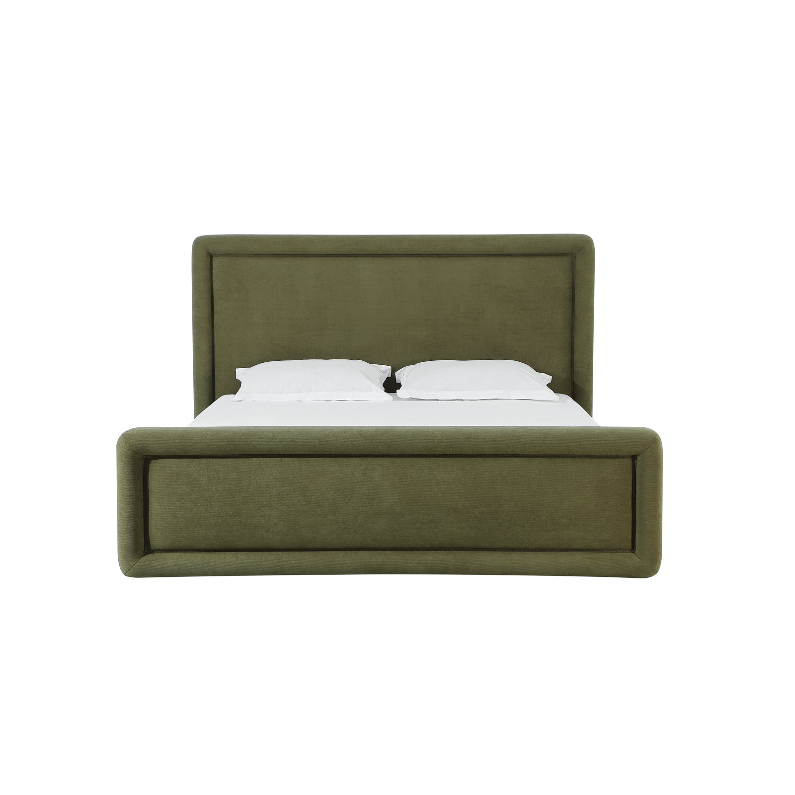Summit Upholstered Platform Bed In Moss, California King