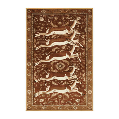 Tapis brun lavable à la machine