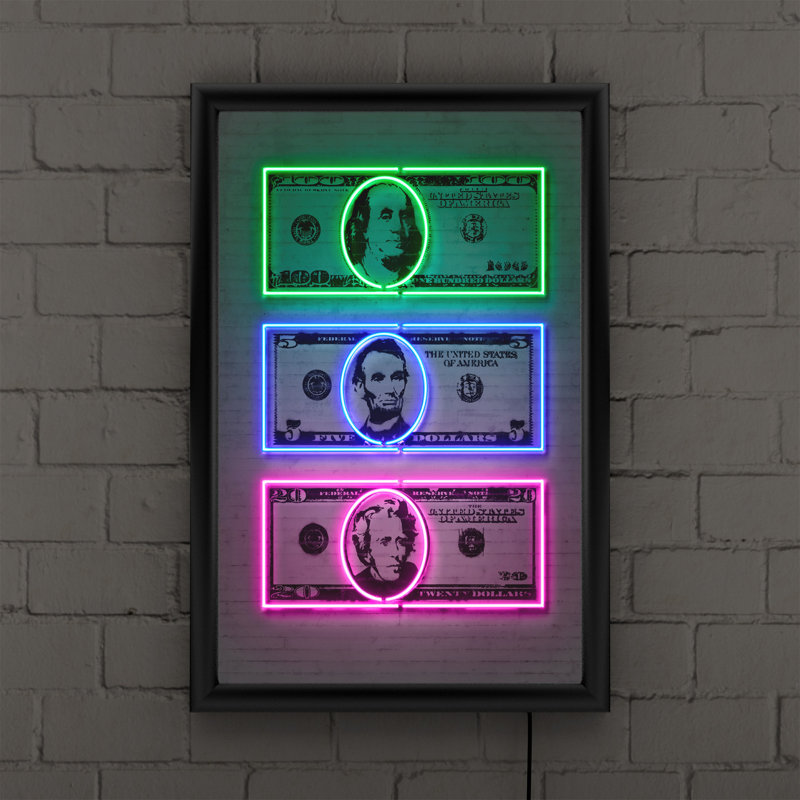 « Dollars » par octave Mielu-impression d’art graphique encadrée
