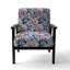 Fauteuil d'appoint rembourré bohémien et éclectique mauve et rose mauve et rose Royal