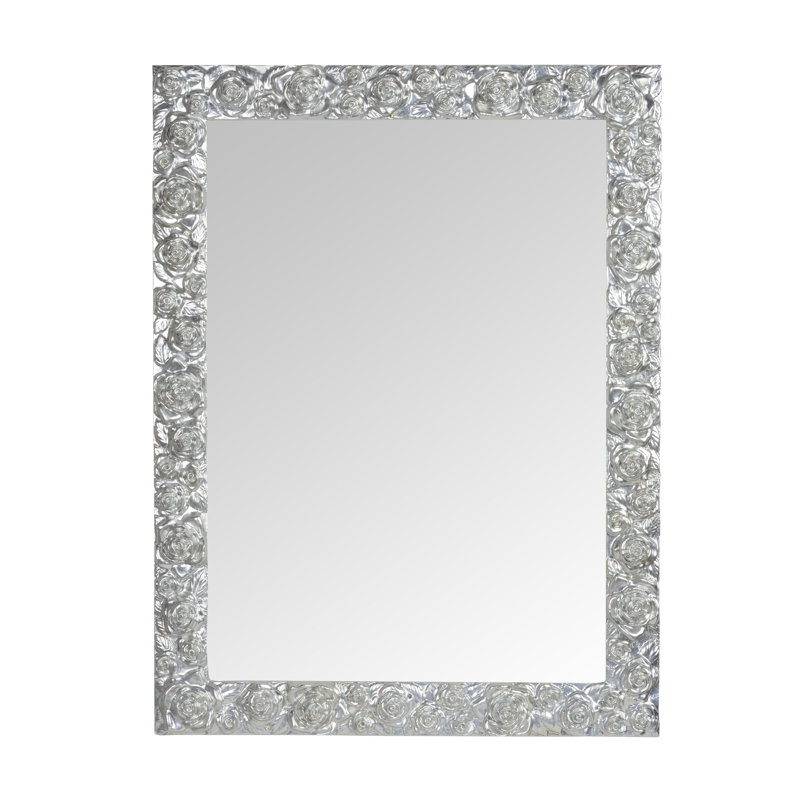 Leavitt Solid And Engineered Wood Flat Wall Mirror with Hooks
