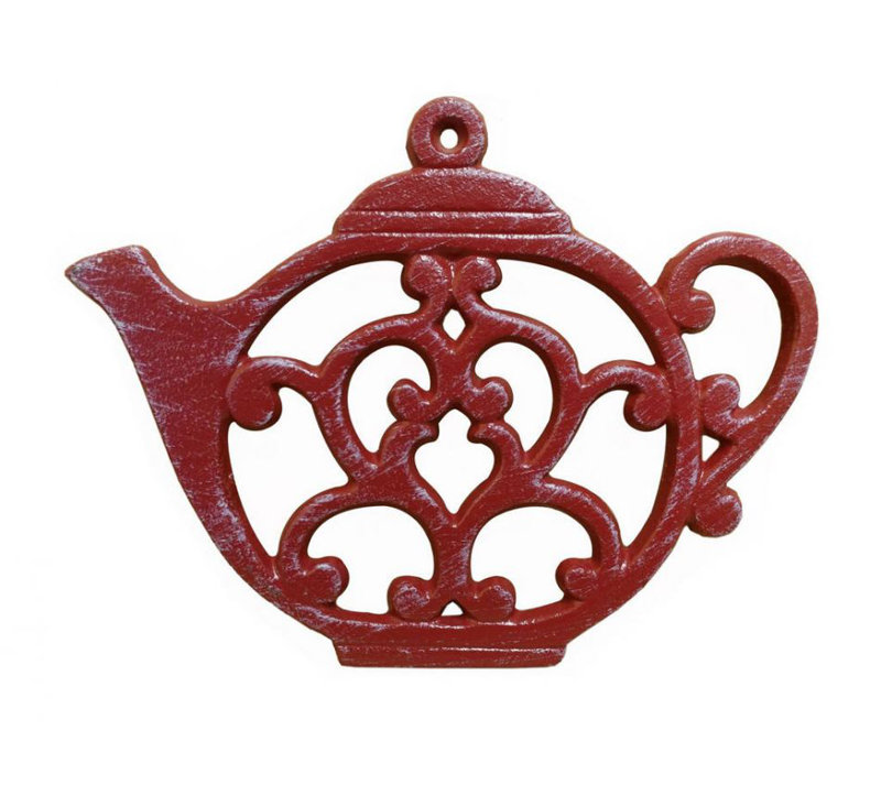 Metal 1 Piece Trivet, Red
