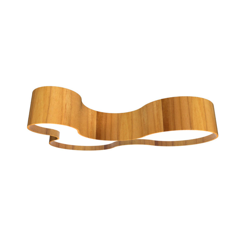 Plafonnier encastré 1 lumière DEL 46,8 po, Teck