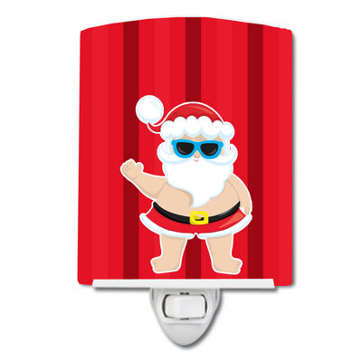 Beach Santa Claus Ceramic Night Light