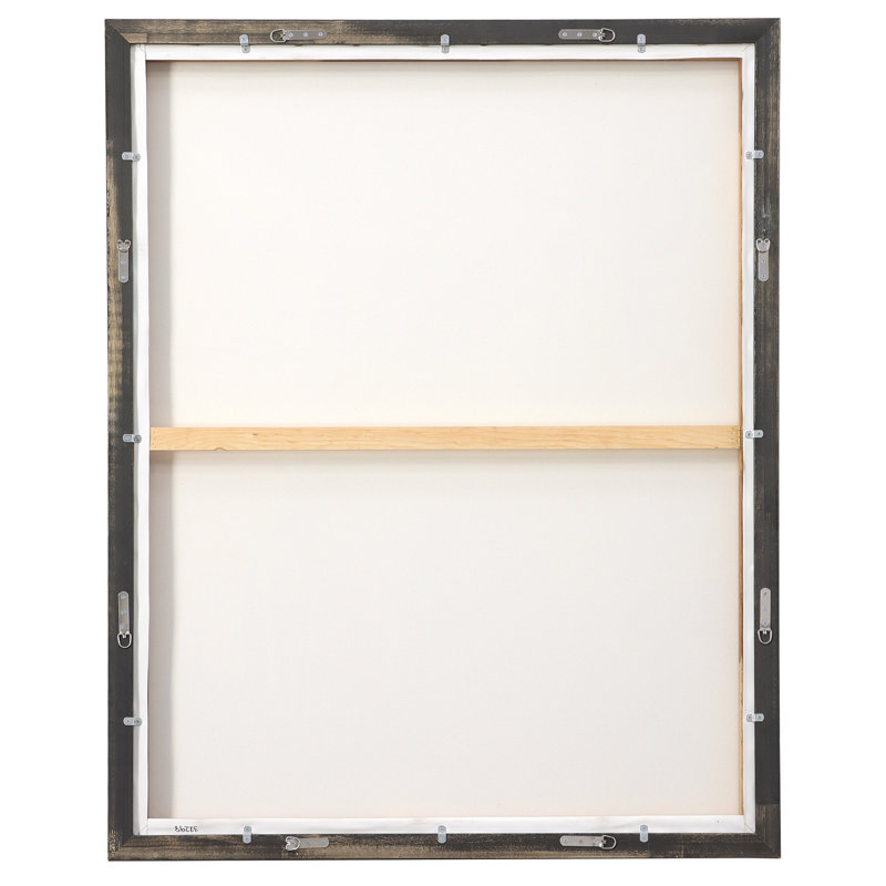 Large Multicolor Abstract Canvas Print with Gold Frame