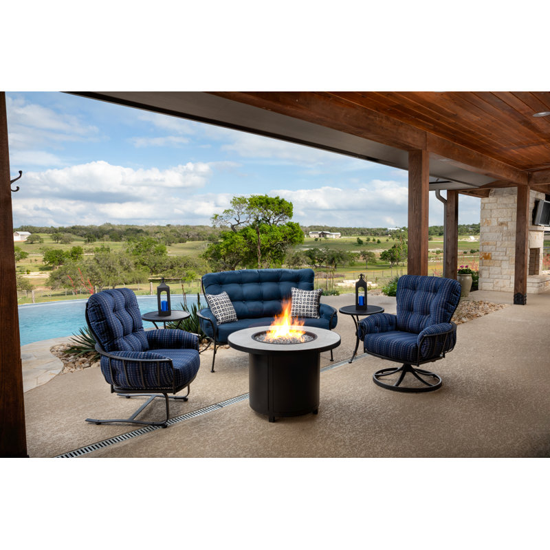 Monterra Outdoor 2 - Seat Loveseat, Graphite, Alcazar Redwood