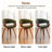 Modern Upholstered Dining Chairs, Green Fabric With Wooden Legs, Soft Padded Seat And Back, Scandinavian Kitchen And Dining Room Side Chairs​​-864837338-864837339