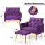 Fauteuil en velours capitonné large de 30,5 po Zianny-1585074810