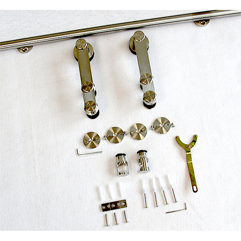 Barn Door 36" x 84" Solid Shaker 2 paneled door with Installation Hardware Kit