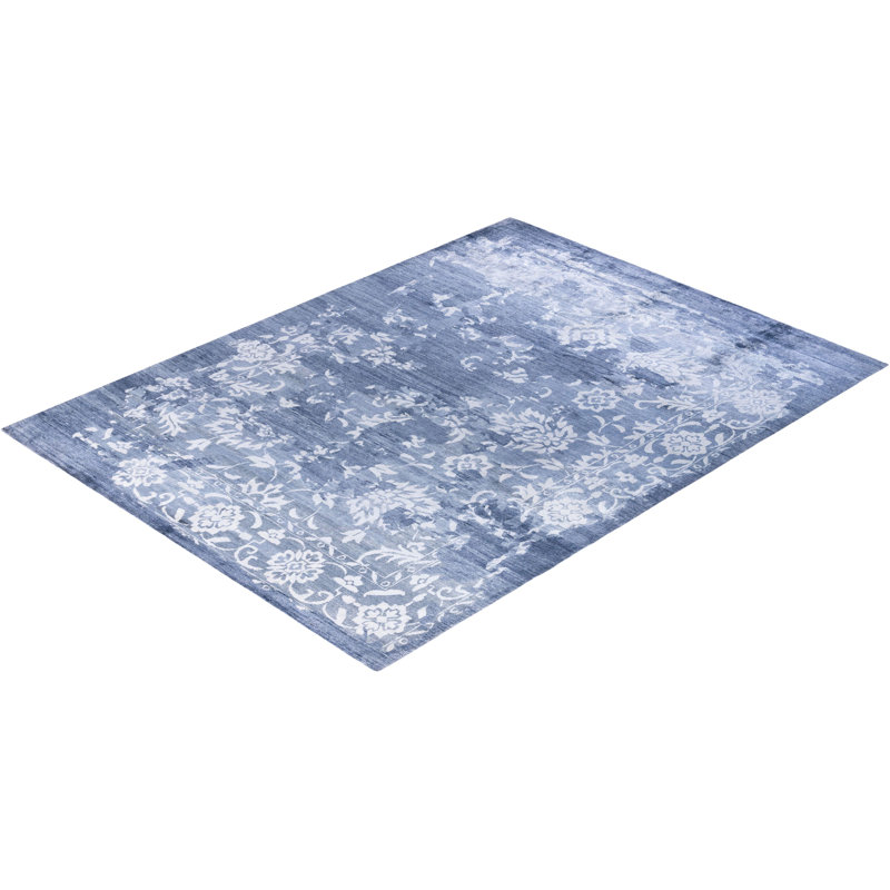 Overdyed One-of-a-Kind Rectangle 9'2" X 12'2" Hand Knotted Area Rug