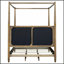 Lit à baldaquin en bois massif au design élégant et durable pour une chambre luxueuse