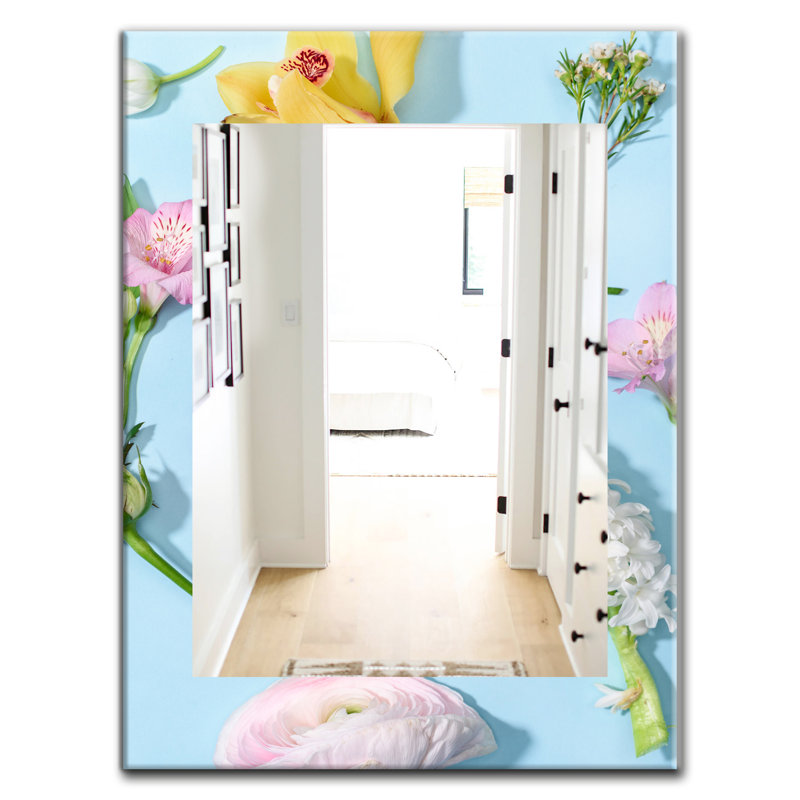 Miroir de salle de bain Blooming Flowers, H 39,4 po x l 29,5 po