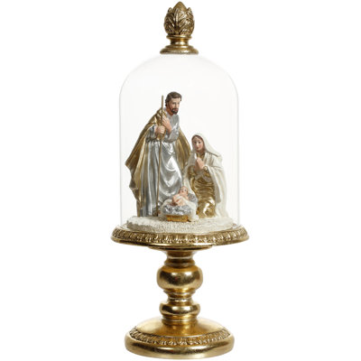 Holy Family In Dome 14 Inches