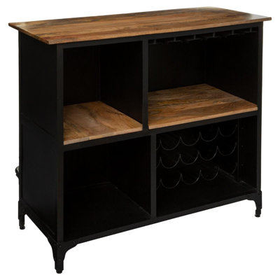 "Cuba" Black Bar Cabinet